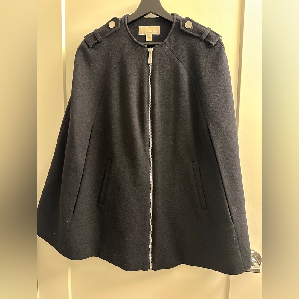 Michael Kors Black Cape Jacket